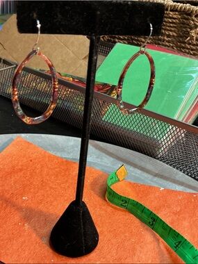 Multi-colored iridescent earnings